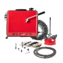 Furet Électrique pour Canalisations-Duoku-390 W 1400 tr/min-avec Câbles à Ressort en Acier-6 Outils de Coupe
