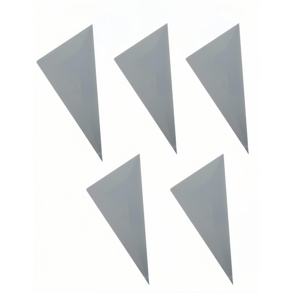 5Pcs Triangle Window Tint Squeegee Kit For Car Vinyl Wrap, Abs Film Tools Bubble Finish Grey 9070919798931