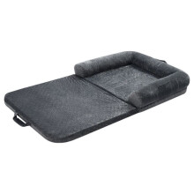 Cama para cachorro e humano - DUOKU - KZ-01 - Espuma de memória ortopédica - 179x95x22 cm - Cinza escuro