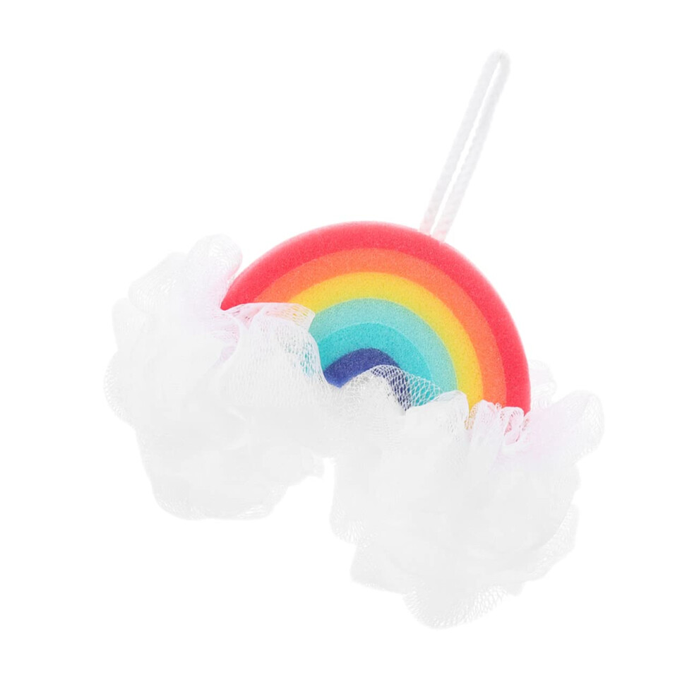 Baby Bath Sponge for Newborns with Ergonomic Rainbow Shape, Gentle Body Scrubber for Sensitive Skin