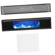 24 Hole C Key Diatonic Harmonica for Beginners with Durable Steel Cover, Easy Learning and Clear Tone