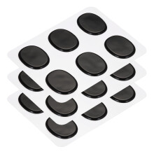 18 Pcs Drum Dampeners Gel Pads Black Silicone Drum Silencers for Cymbals and Drums Tone Control
