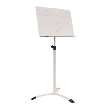 Adjustable Folding Music Stand White, Dual Mode Sheet Music Stand with Stable Tripod and Durable Metal Frame