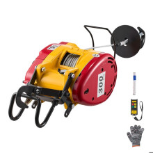 Polipasto Eléctrico Portátil 2 en 1-Duoku-Levante 300 kg-Motor 1500 W-Altura de Levante 30 m-Velocidad de 18,9 m/min