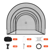 Frappeur-Duoku-12,2x3,7x3,05 m-Tunnel Voor Baseball en Softball-D binnen- en buitenshuis gebruik
