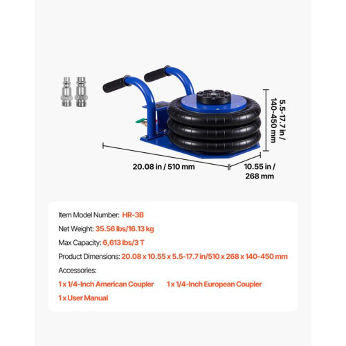 Luftheber - DUOKU - HR-3B - 3 t - Hub 140–450 mm - Für Autos/SUVs 1