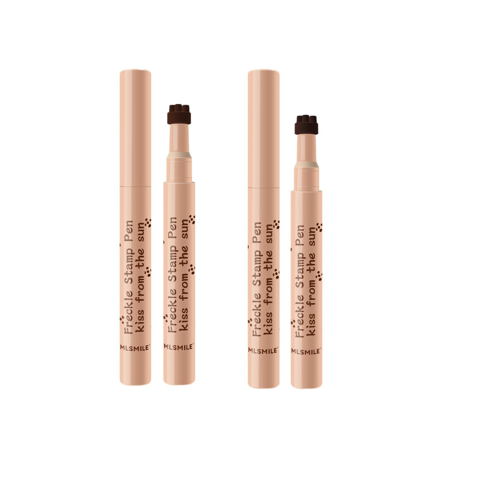 Freckle Pen Waterproof Long Lasting Natural Fake Freckles Makeup SmudgeResistant 2 Pcs