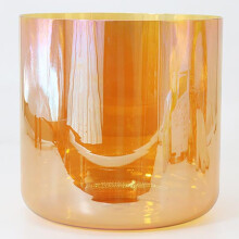 6 Inch 432Hz Crystal Singing Bowl B Note for Meditation and Sound Healing, Chakra Alchemy Design