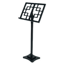 Adjustable Solid Wood Music Stand with Stable Height Lock, Dual Stand Mode, Foldable Portable Design, Black