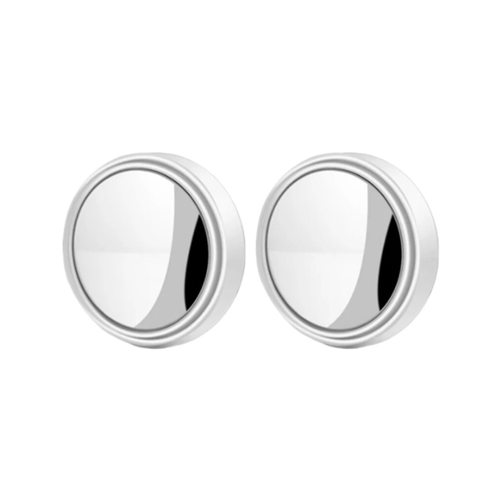 2Pcs 360 Adjustable Blind Spot Mirror Wide Angle Convex Car Rearview Mirror White 9070919799167