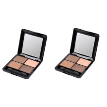 2pcs 4 Color Matte Eyeshadow Palette Long Lasting Brown Shades for Party Wedding or Travel