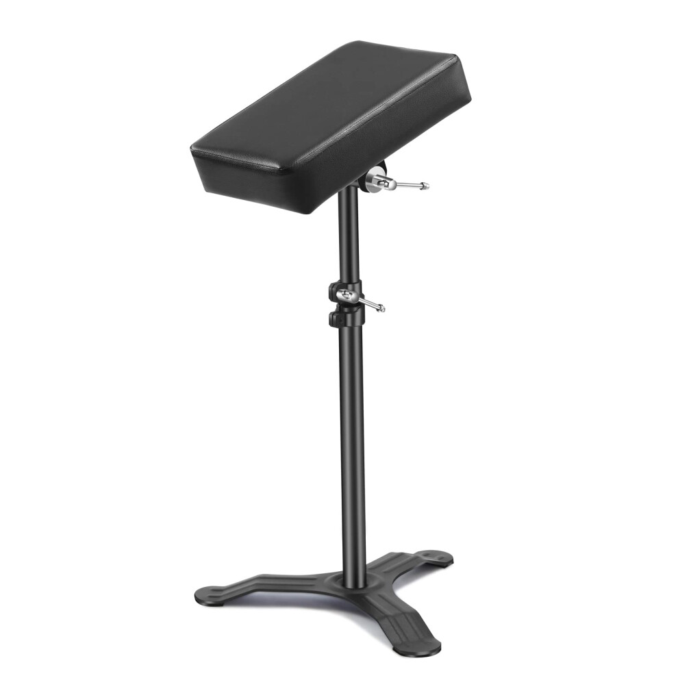 Adjustable Tattoo Armrest Stand with Ergonomic Padded Cushion and Stable Tripod Base