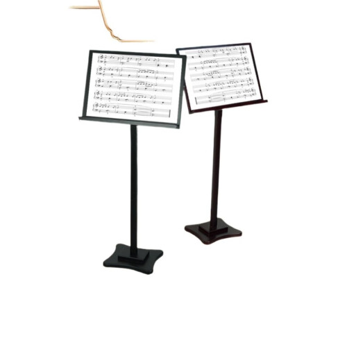 Adjustable Solid Wood Music Stand with Stable Height Lock, Dual Stand Mode, Foldable Portable Design, Black 1