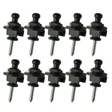 10Pcs Metal Guitar Strap Locks and Buttons Secure End Pins for Electric Acoustic Bass Durable Easy Install