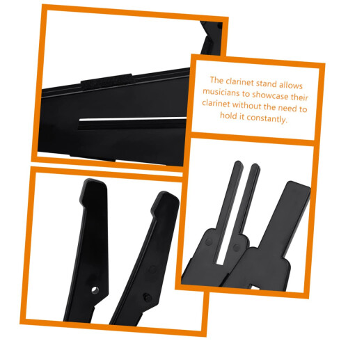 Clarinet and Oboe Stand with Stable Support, Foldable Design, Quick Assembly for Musicians 2