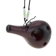 6 Hole Alto C Ocarina for Beginners, Ceramic Ocarina with Retro Smoky Glaze, Clear Warm Tone