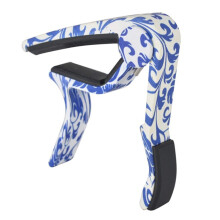 Guitar Capo Quick Change for Acoustic and Electric Guitar, Natural Woodgrain Finish with Rubber Pad