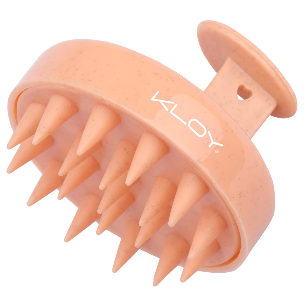 Peach Scalp Massager Shampoo Brush With Soft Bristles For Deep Cleaning And Antidandruff,