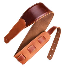 Leather Guitar Strap Adjustable 41–51 Inches Vintage Leather Style Wide Shoulder Support for Acoustic Electric Bass