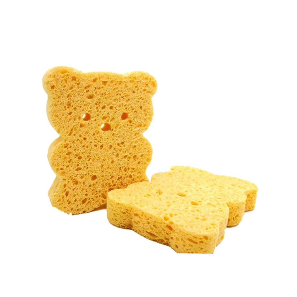 Bath Sponge for Newborns with Cute Bear Design, Soft and Absorbent for Gentle Skin Cleansing