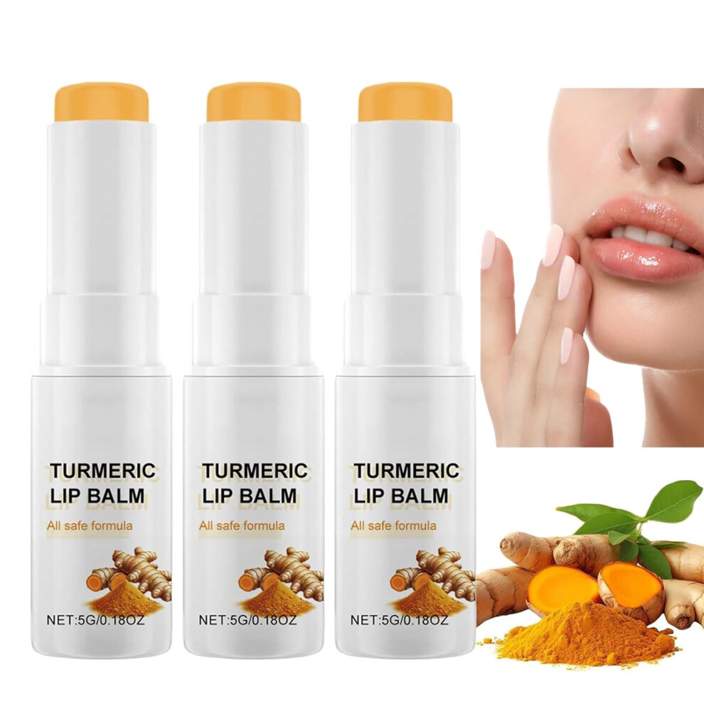 Dark Lip Scrub And Turmeric Lip Balm Set, Gentle Exfoliation And Hydration For Lips, 3Pcs
