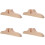 4Pièces Supports De Cloison En Bois Khaki Usage Maison Résistant 6