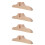 4Pièces Supports De Cloison En Bois Khaki Usage Maison Résistant 9