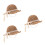 3Pièces Chapeaux Tressée Style Estival 4