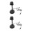 2Pièces Scanner Code-Barres ABS Noir Anti-Choc Pour Supermarché 9