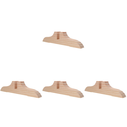 4Pièces Supports De Cloison En Bois Khaki Usage Maison Résistant 2