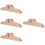 4Pièces Supports De Cloison En Bois Khaki Usage Maison Résistant 8