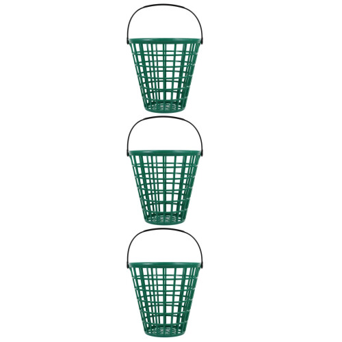 3Pièces Ball Basket Vert, Seau Portable Pour De Golf 2