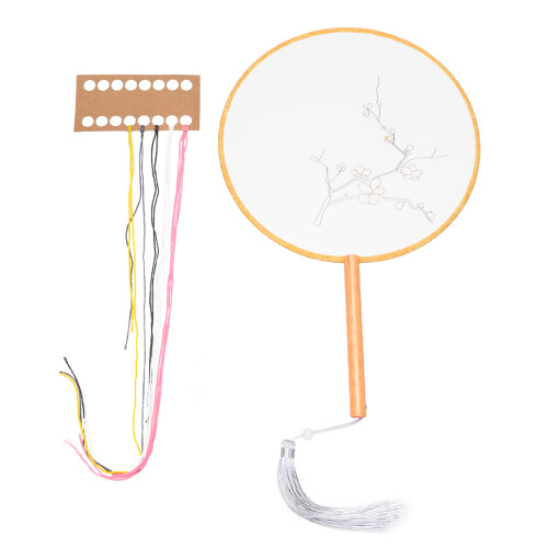 3Pièces Fournitures DIY Éventail En , Kit Complet Durable