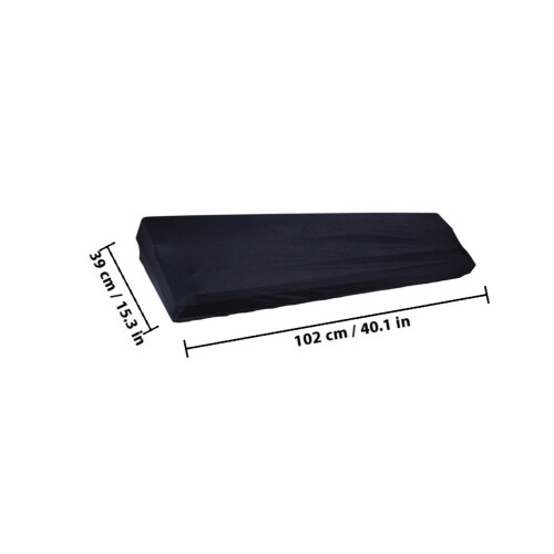 1Pièces Housse Piano Clavier Élastique Noire Protection Durable 1