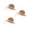 3Pièces Chapeaux Tressée Style Estival 9