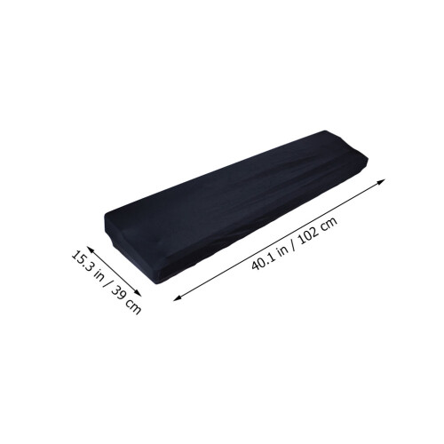 1Pièces Housse Piano Clavier Élastique Noire Protection Durable 2