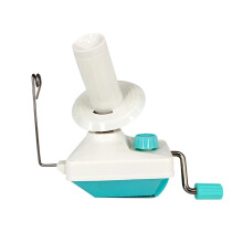 Handheld Yarn Winder for Knitting and Crochet, Durable Wool Ball Winder with Holder, Tangle Cakes (Blue A)