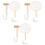 3Pièces Fournitures DIY Éventail En , Kit Complet Durable 3