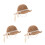 3Pièces Chapeaux Tressée Style Estival 7