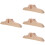 4Pièces Supports De Cloison En Bois Khaki Usage Maison Résistant 7