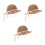 3Pièces Chapeaux Tressée Style Estival 10