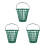 3Pièces Ball Basket Vert, Seau Portable Pour De Golf 4