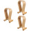 3Pièces Support Casque Bois Clair Stable Pour Usage 6