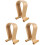 3Pièces Support Casque Bois Clair Stable Pour Usage 2