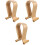 3Pièces Support Casque Bois Clair Stable Pour Usage 3