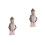 2Pièces Bonnet Et Écharpe Rose Tricoté 7