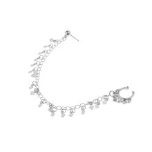 3Pièces Tassel Argentée Clip À Nez Style Punk