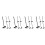 20Pièces Râteaux Mini Jardin En Plastique Noir Pour Usage Décoratif 6