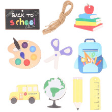 27Pièces Ornements Suspendus Rentrée Scolaire Papier Couleurs Variées