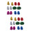 24Pièces Pompons Cheer Colorés Usage 7